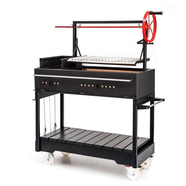 Argentinian Grill - Matte Black with cart