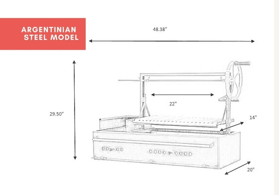 Argentinian Grill - Stainless Steel