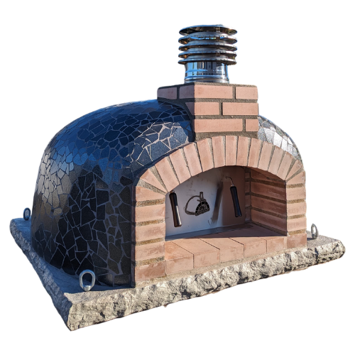 Traditional Wood Fired Brick Pizza Oven - Mediterranean Pro Mosaic