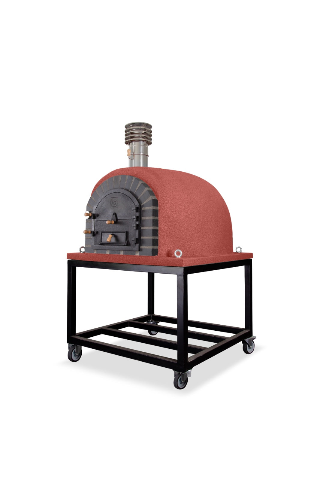 Traditional Wood Fired Brick Pizza Oven - Modern Royal w/Portable Steel Base