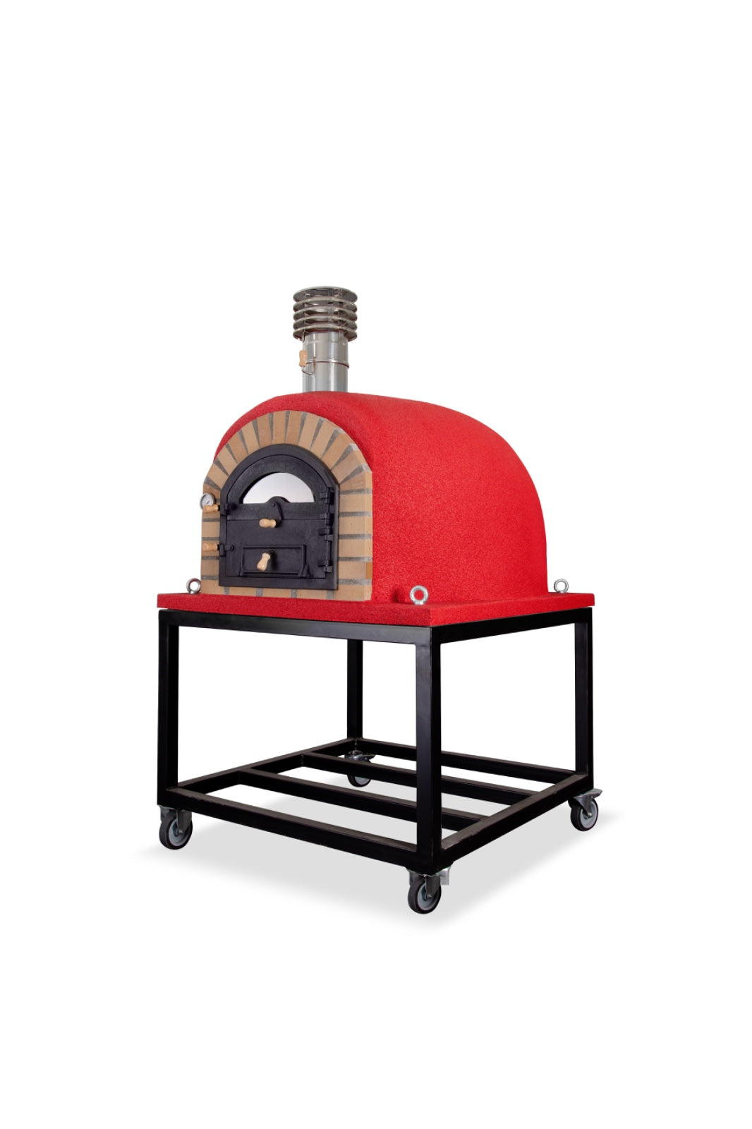 Traditional Wood Fired Brick Pizza Oven - Modern Royal w/Portable Steel Base