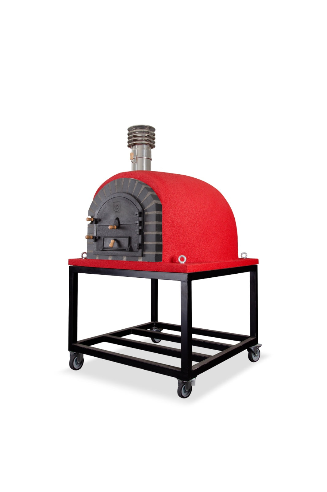 Traditional Wood Fired Brick Pizza Oven - Modern Royal w/Portable Steel Base