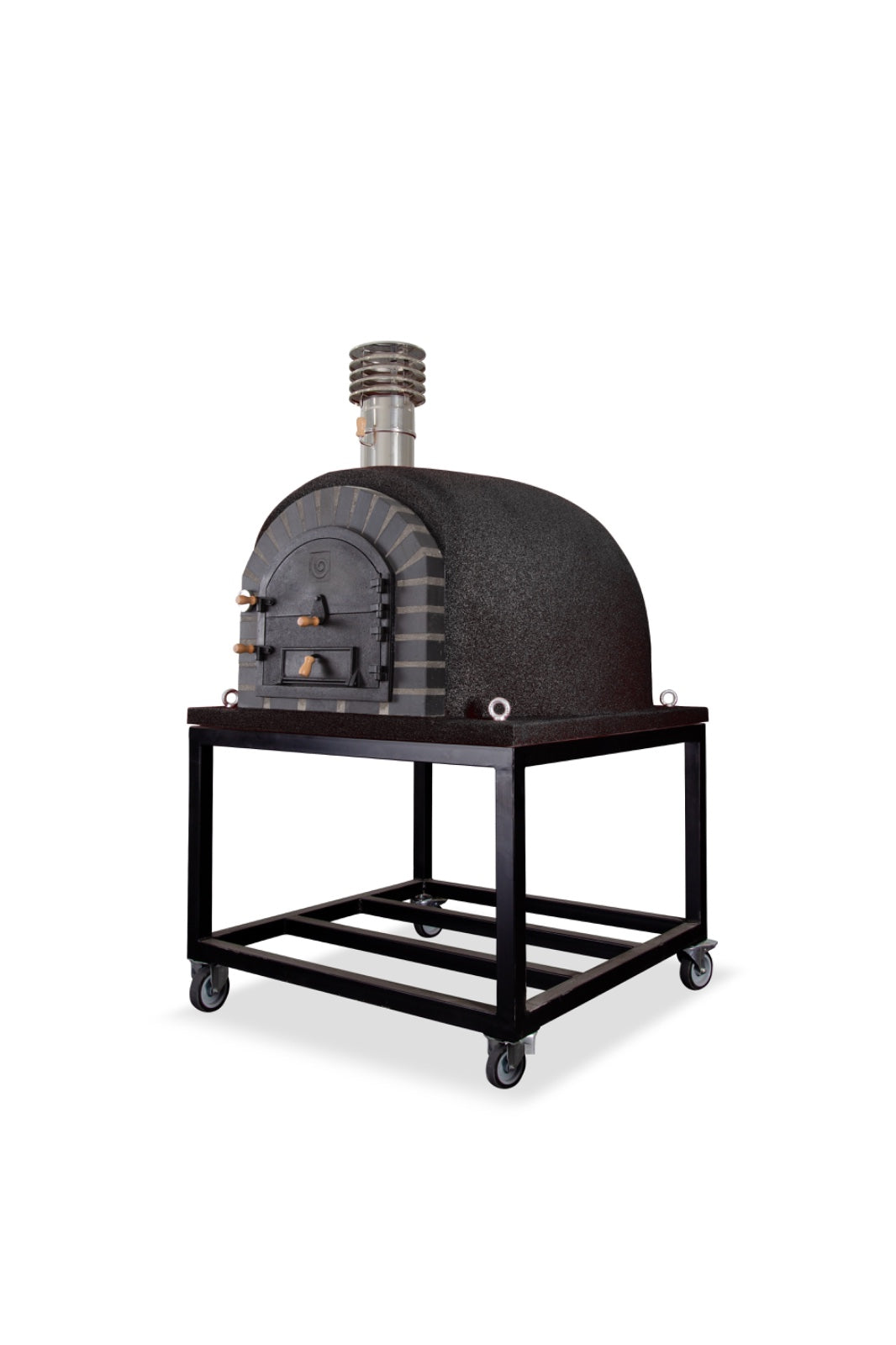 Traditional Wood Fired Brick Pizza Oven - Modern Royal w/Portable Steel Base
