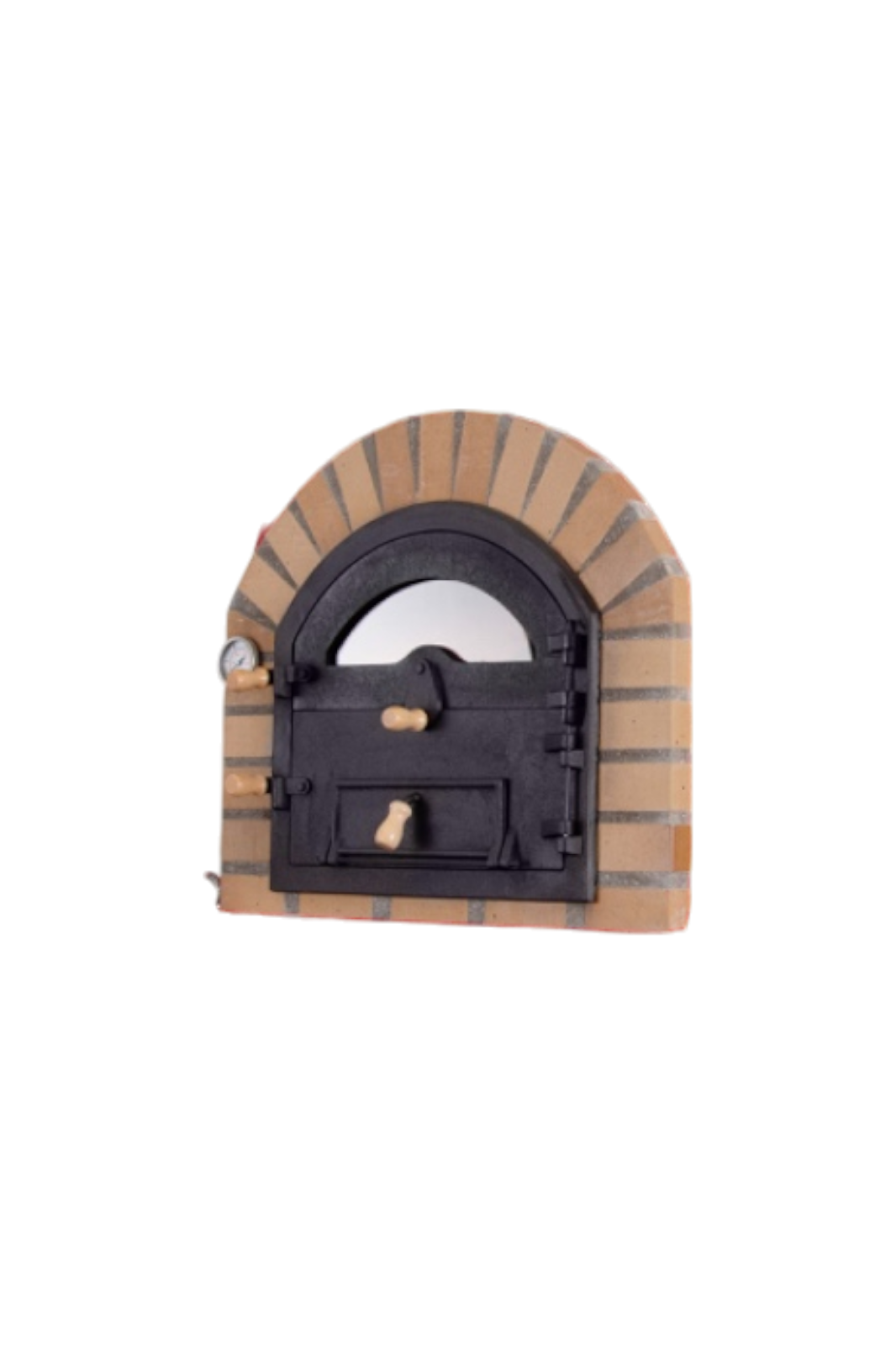 Traditional Wood Fired Brick Pizza Oven - Royal w/Portable Steel Base