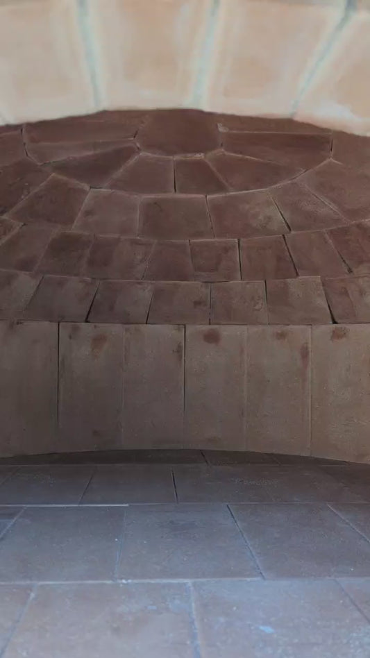 Traditional Wood Fired Brick Pizza Oven - Mediterranean Pro Mosaic