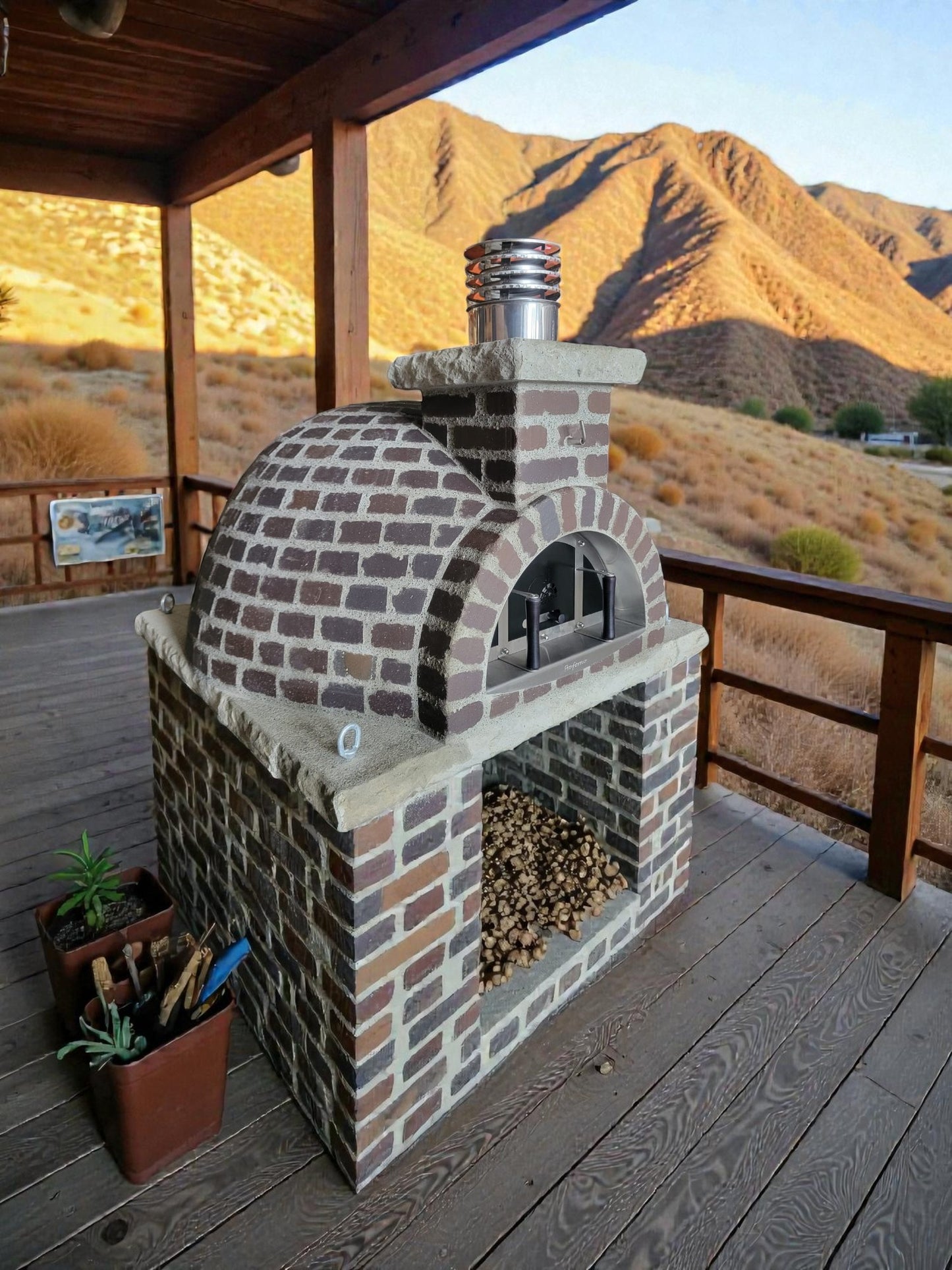 Traditional Wood Fired Brick Pizza Oven - Blacksmith