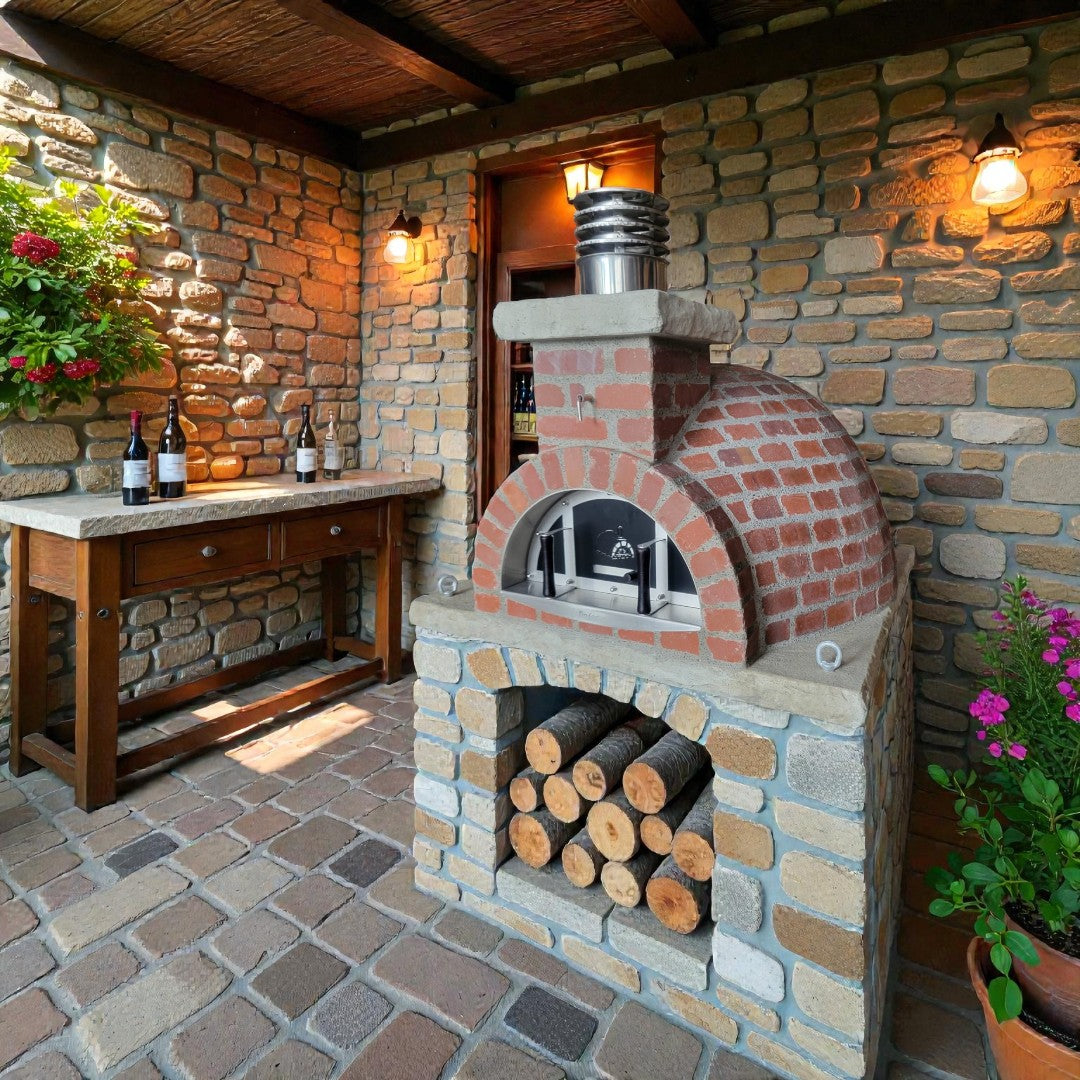Traditional Wood Fired Brick Pizza Oven - New Haven Rustico