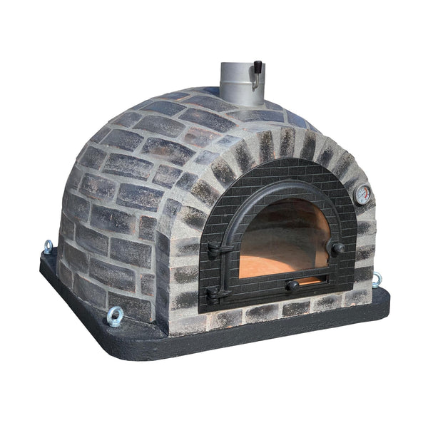Traditional Wood Fired Brick Pizza Oven - Rústico Preto