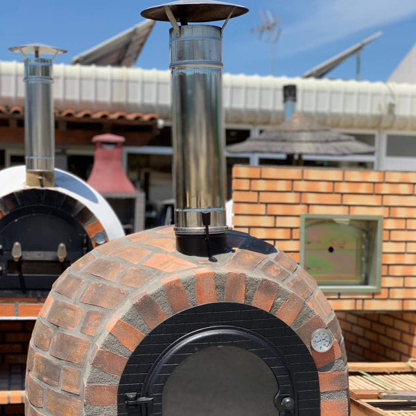 Traditional Wood Fired Brick Pizza Oven Stainless Steel - Chimney & Cap for your brick pizza oven outdoorTraditional Wood Fired Brick Pizza Oven Chimney Extension & Cap - Stainless Steel