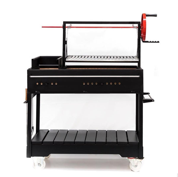 Argentinian Grill - Matte Black with cart