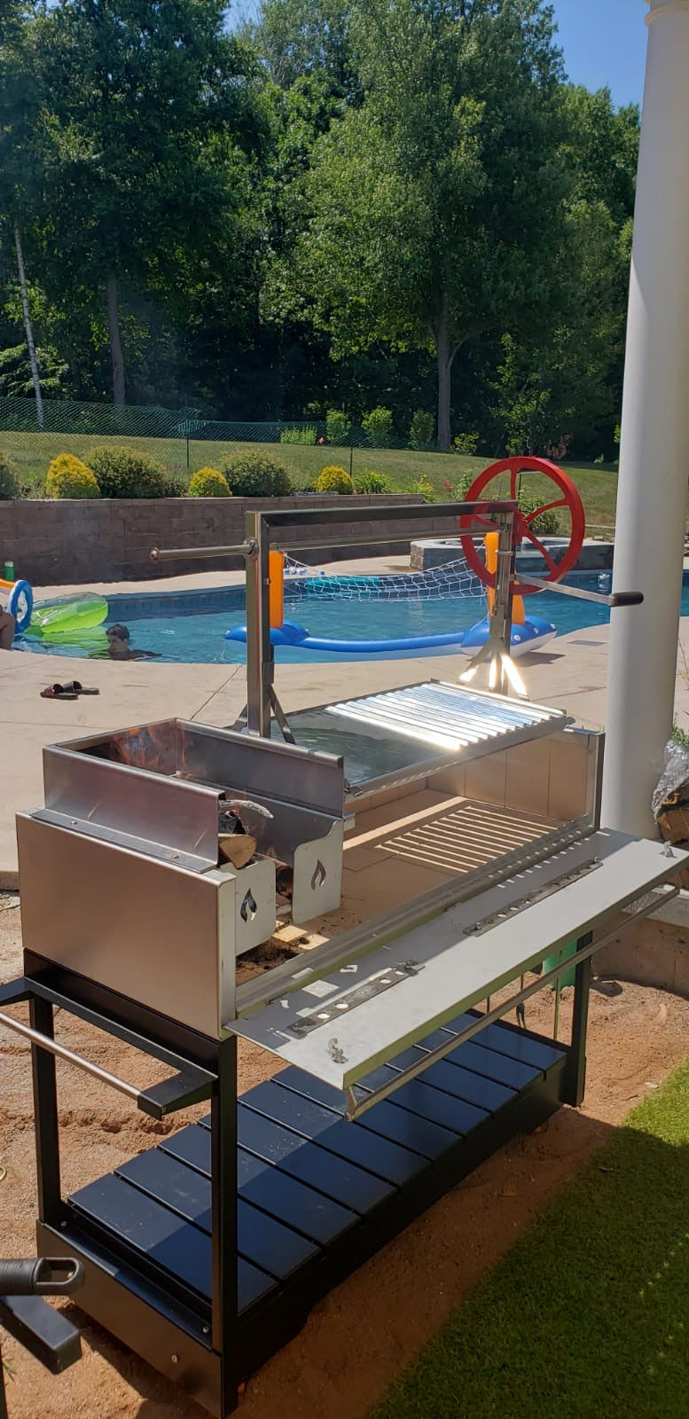 Argentinian Grill - Stainless Steel with cart