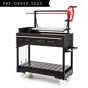 Argentinian Grill WITH CART - Matte Black